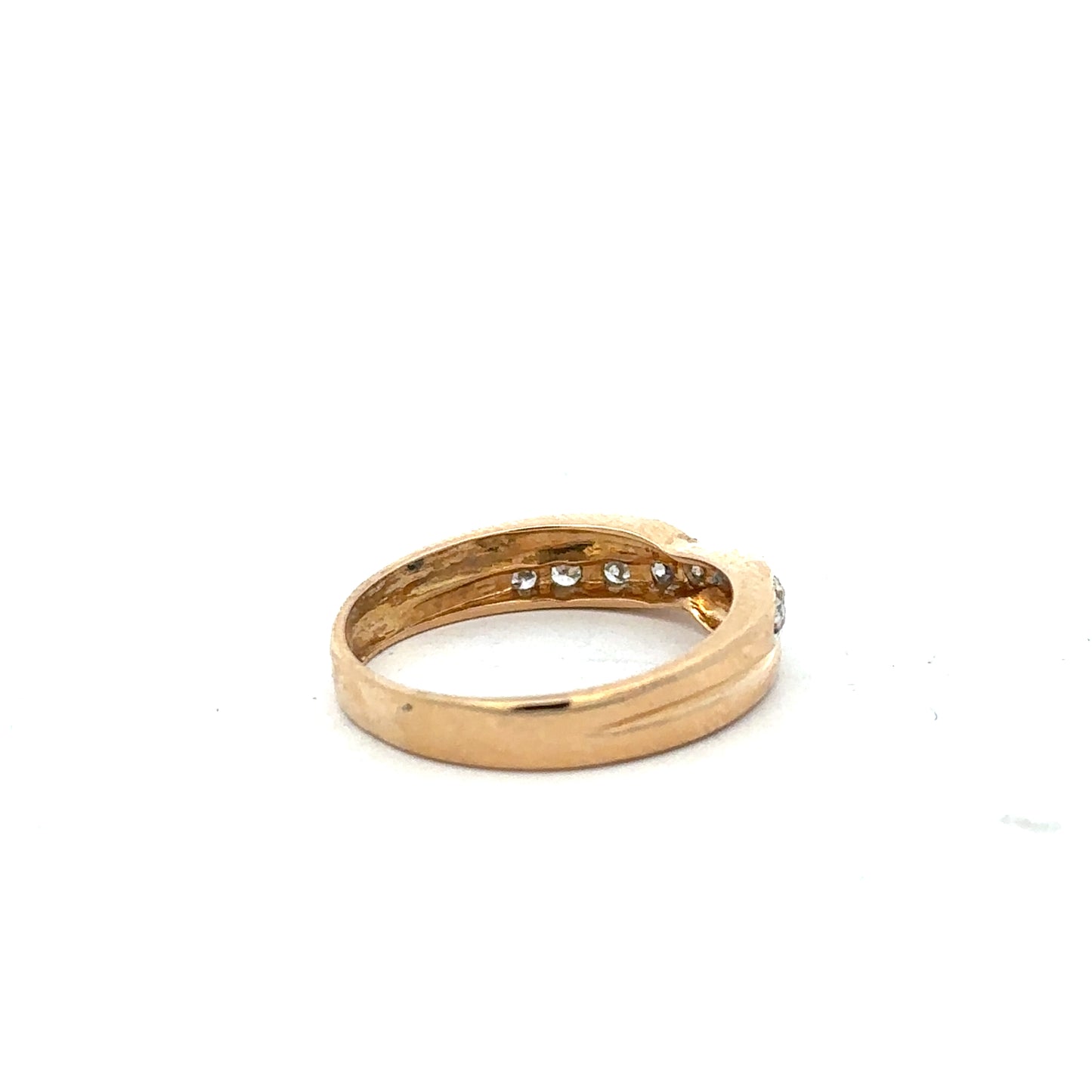 18ct yellow gold diamond ring in size N with sparkling diamonds, unbranded jewelry piece with elegant design.