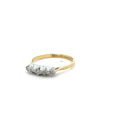 18ct yellow gold diamond ring in size N featuring a sparkling diamond setting, unbranded jewelry for elegant occasions.