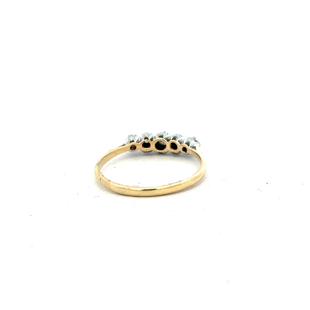 18ct yellow gold diamond ring in size N, featuring sparkling diamonds and a classic design.