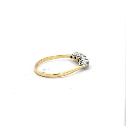 18ct yellow gold diamond ring, size N, featuring a sparkling diamond setting with a sleek, elegant band.