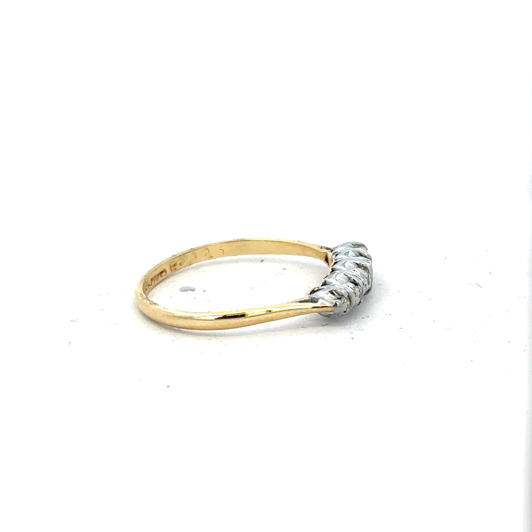 18ct yellow gold diamond ring in size N, featuring a sparkling diamond set in a classic band.