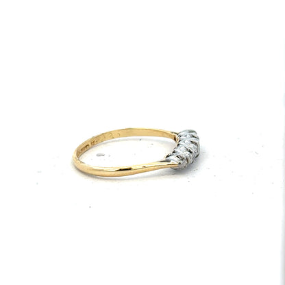 18ct yellow gold diamond ring in size N, featuring a sparkling diamond set in a classic band.