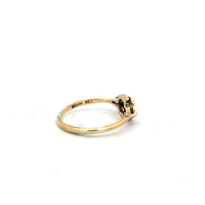18ct yellow gold diamond ring, size N, showcasing a sparkling diamond centerpiece and elegant gold band.