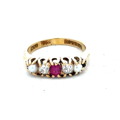 18ct yellow gold diamond ring size N1/2 with sparkling diamonds, showcasing a elegant unbranded jewelry design.