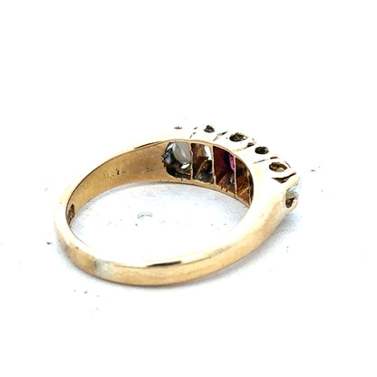 18ct yellow gold diamond ring in size N1/2, featuring a sparkling diamond setting and a classic band design.