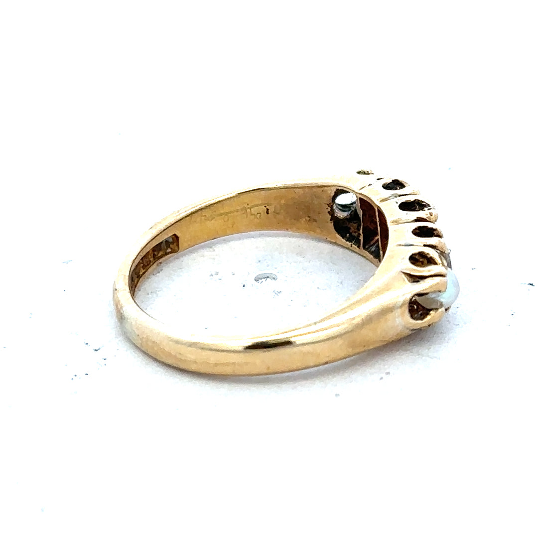 18ct yellow gold diamond ring in size N1/2, showcasing a sparkling diamond set in a classic band design.