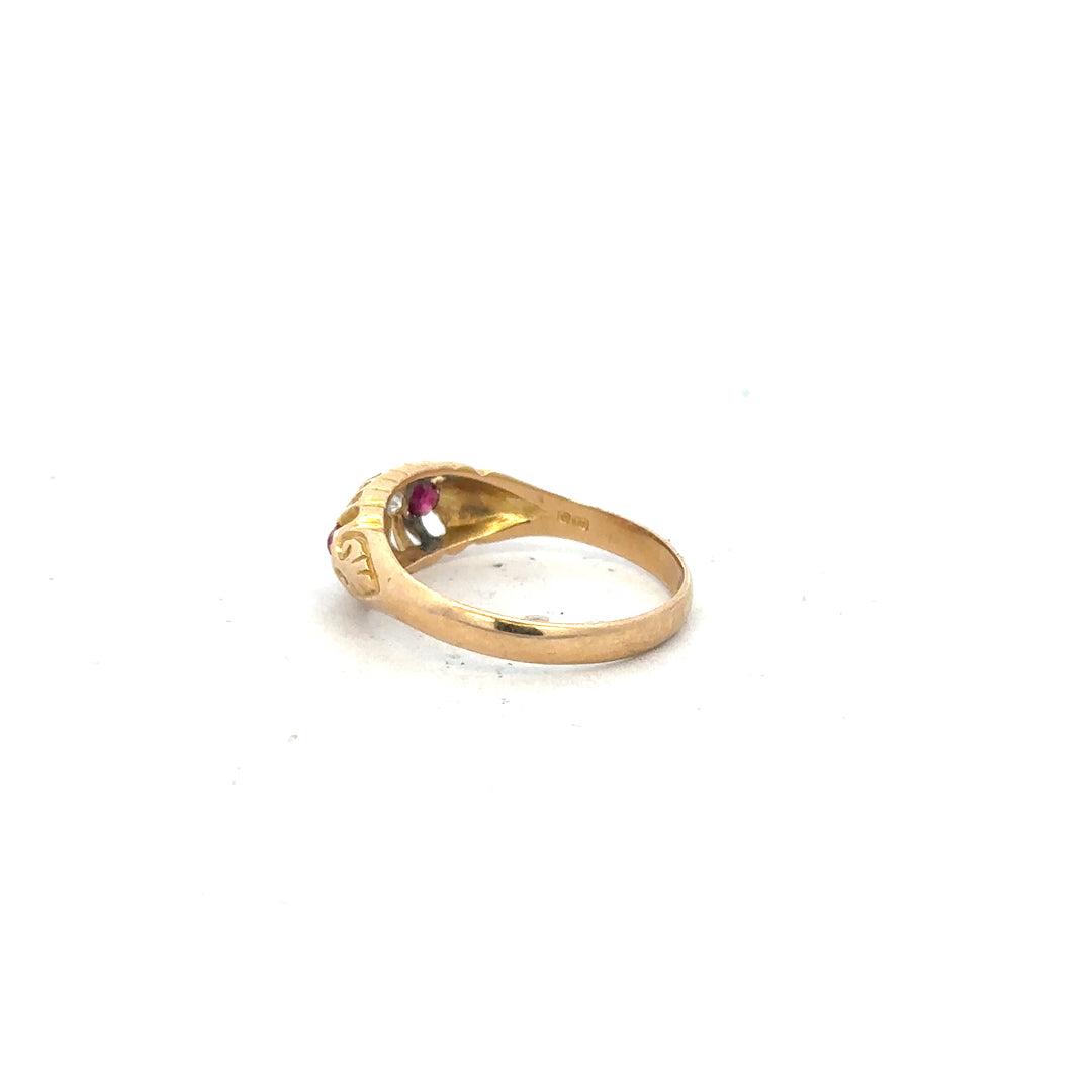 18ct yellow gold diamond ring in size O1/2, featuring sparkling diamonds and a classic band design.