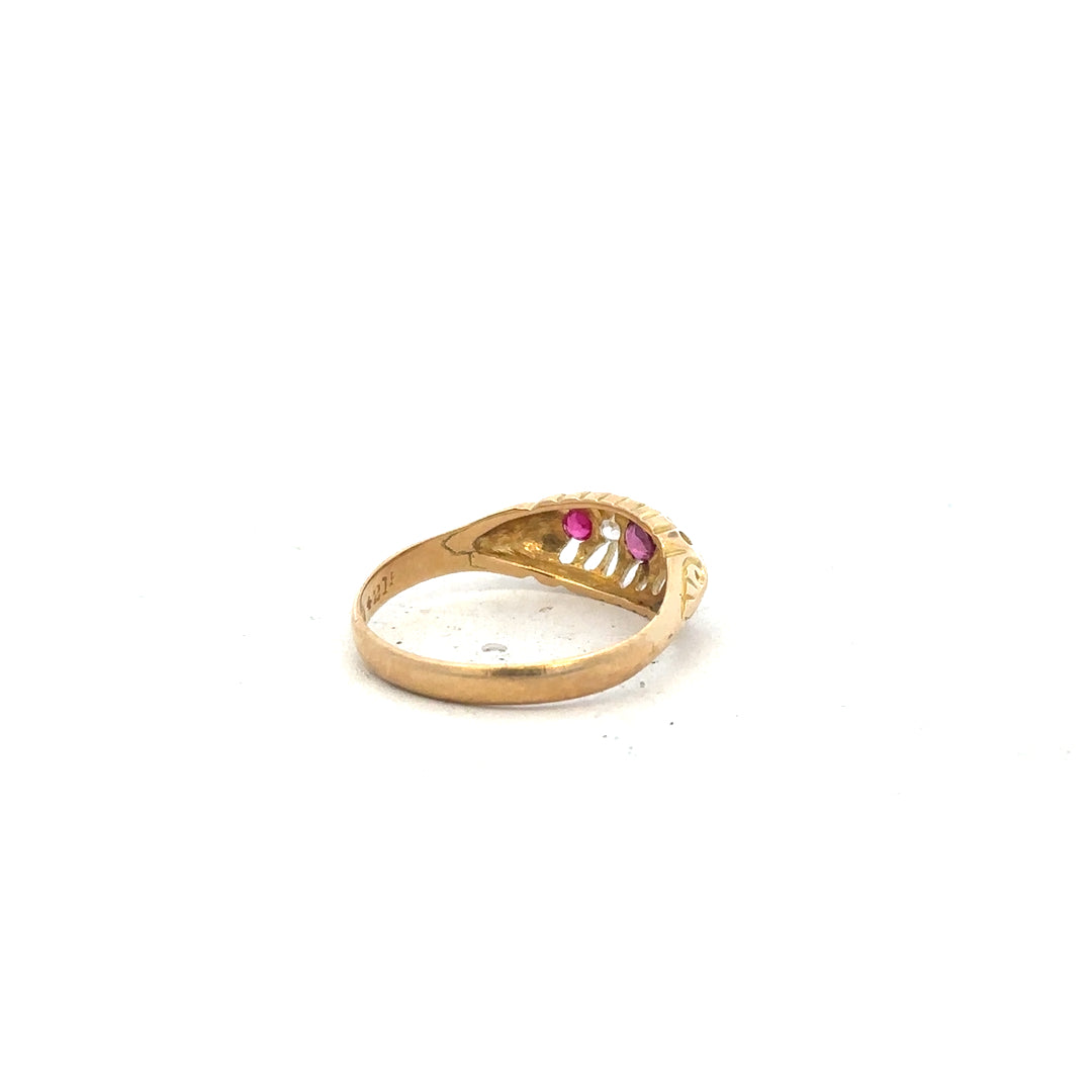 18ct yellow gold diamond ring in size O1/2, featuring sparkling diamonds set in a sleek unbranded design.