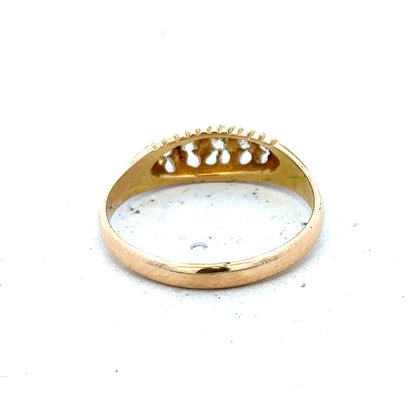 18ct yellow gold diamond ring, size P, unbranded, 3.1g, showcasing a sparkling diamond set in a classic band