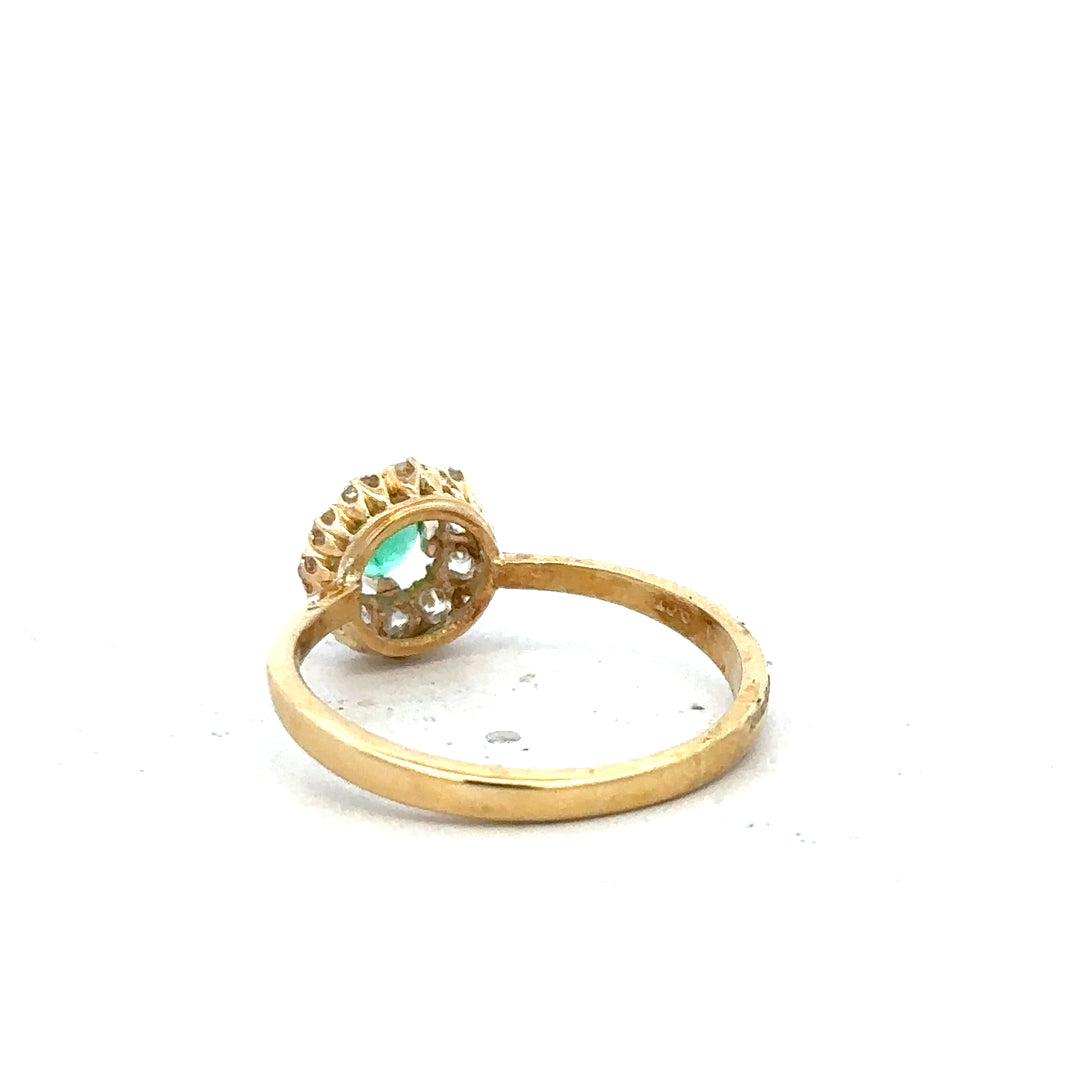 18ct yellow gold diamond ring in size P1/2, featuring sparkling diamonds and a classic design, unbranded jewelry.
