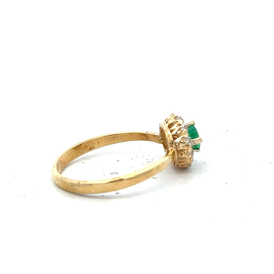 18ct yellow gold diamond ring in size P1/2 featuring sparkling diamonds, unbranded jewelry item.