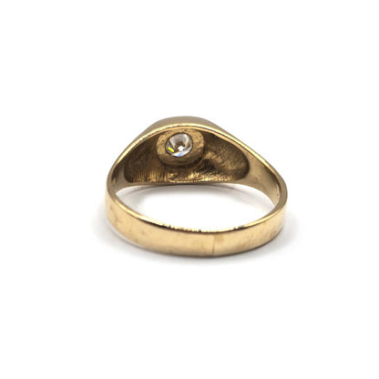 18ct yellow gold diamond ring in size S with sparkling diamonds, unbranded jewelry piece, elegant and finely crafted.