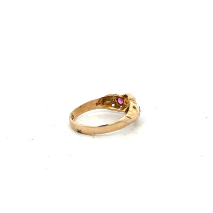 18ct yellow gold ring in size M with a smooth, polished finish, featuring a simple band design.