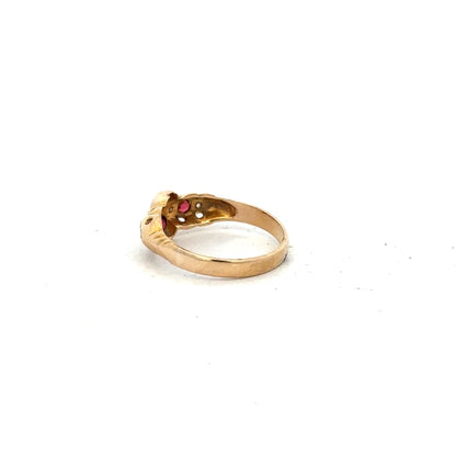 18ct yellow gold ring in size M, unbranded, showcasing a polished band with a smooth finish.