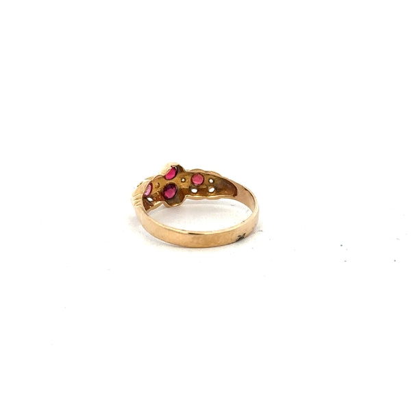 18ct yellow gold ring in size M with a smooth band, unbranded, shown on a plain background.