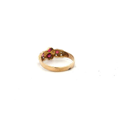 18ct yellow gold ring in size M with a smooth band, unbranded, shown on a plain background.