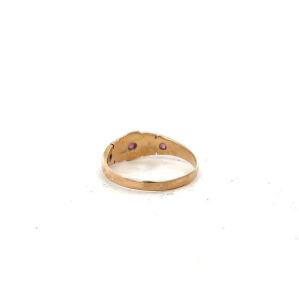 18ct yellow gold ring size N, unbranded, showcasing a smooth, polished band with a classic design.