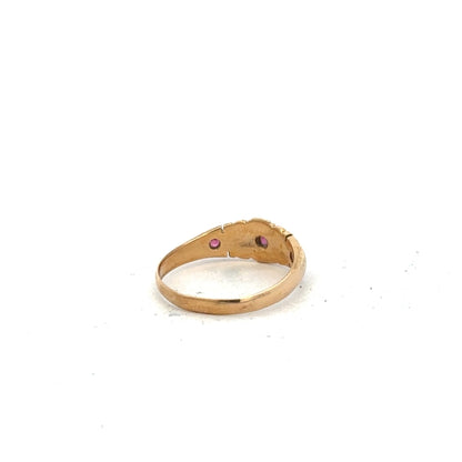 18ct yellow gold ring in size N, featuring a smooth polished finish, unbranded jewelry accessory.