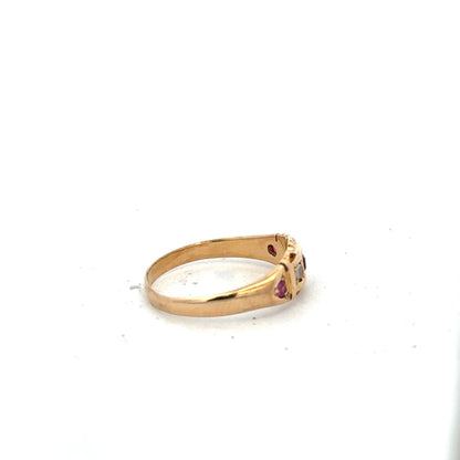 18ct yellow gold ring in size N, unbranded, showcasing a smooth, polished band with a classic design and shiny finish.