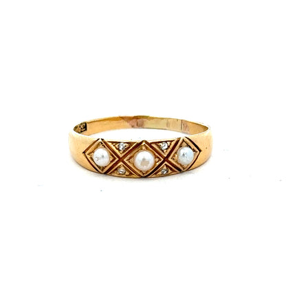18ct yellow gold ring in size P1/2 with a smooth polished band, unbranded jewelry accessory.