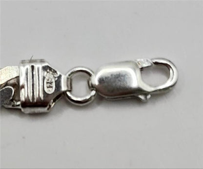 925 silver curb bracelet, unbranded, 20.5cm length, 26g weight, stylish jewelry piece with classic chain design.