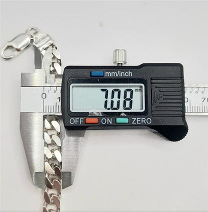 925 silver curb bracelet, unbranded, 20.5cm length, 26g weight, detailed chain link design.