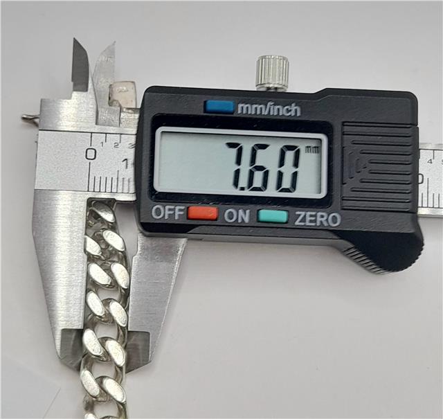 925 silver curb bracelet, unbranded, 24cm length, 37.9g weight, displayed on a neutral background