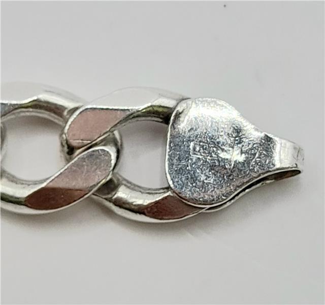 925 silver curb chain, 19-inch length, 50.5g, unbranded jewelry chain, with detailed curb link design.