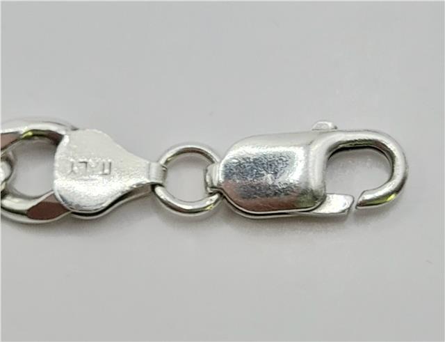 925 silver curb chain, 19-inch length, 50.5g, unbranded jewelry chain with a classic curb link design.