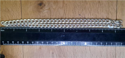 925 silver curb chain, 19-inch length, 50.5g, unbranded jewelry chain with sturdy links and polished finish.