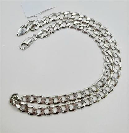 925 silver curb chain, 19-inch length, 50.5g, unbranded jewelry chain with a sturdy curb link design.