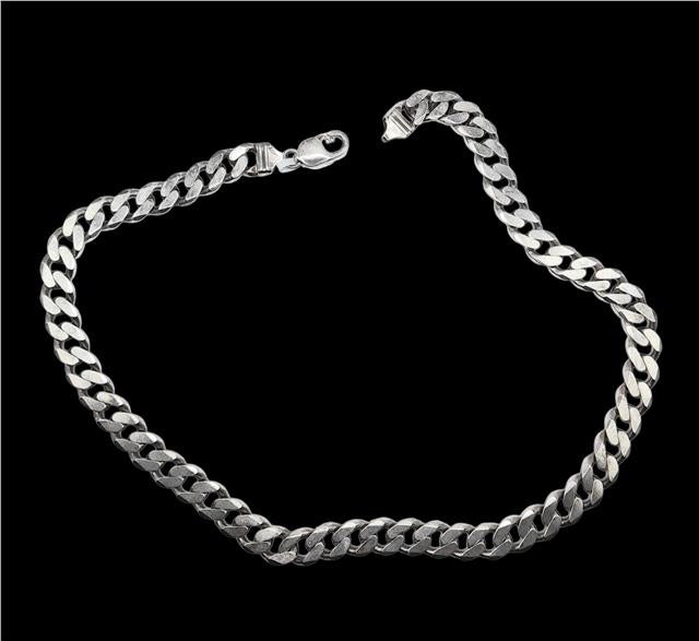 925 silver curb chain, 20-inch length, 86.7g, unbranded jewelry chain with classic curb link design