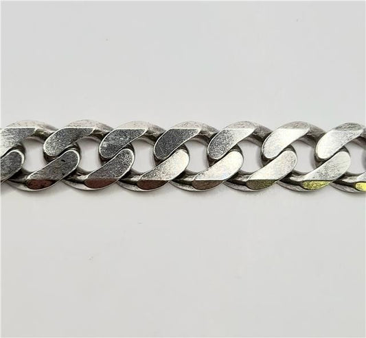 925 silver curb chain, 20-inch length, 86.7g, unbranded jewelry chain with classic curb link design.