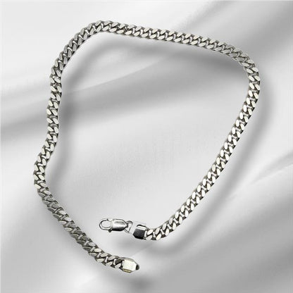 925 silver curb chain, 16-inch unbranded jewelry chain weighing 48g, featuring classic curb link design with a shiny finish.