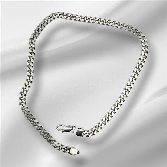 925 silver curb chain, 16-inch unbranded jewelry chain weighing 48g, featuring classic curb link design with a shiny finish.