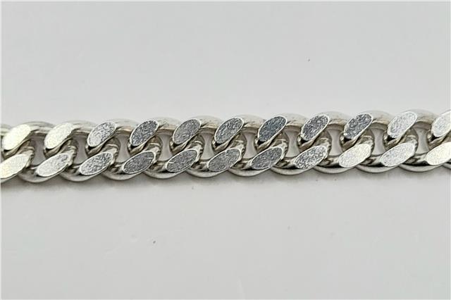 925 silver curb chain, 16-inch length, unbranded jewelry chain weighing 48g, featuring classic curb link design.