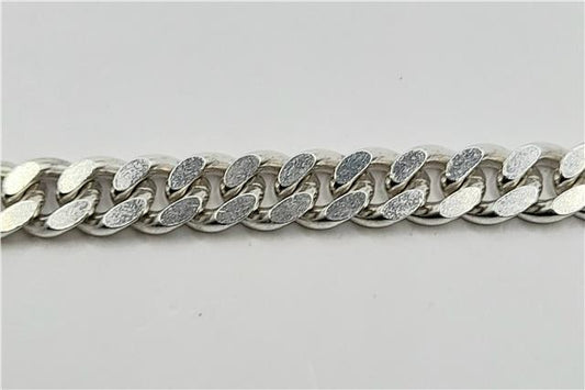 925 silver curb chain, 16-inch length, unbranded jewelry chain weighing 48g, featuring classic curb link design.