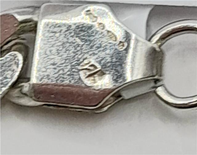 925 silver curb chain, 16-inch length, 48g weight, unbranded jewelry chain with a classic link design.