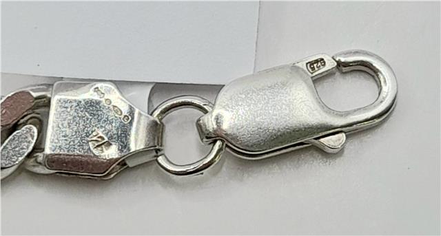 925 silver curb chain, 16-inch length, unbranded jewelry chain with a sturdy design and polished silver finish.