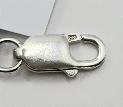 925 silver curb chain, 16-inch length, unbranded jewelry chain, 48g weight, featuring classic curb link design.