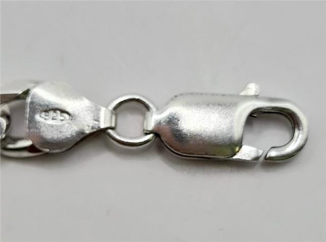 925 silver figaro chain, 18-inch length, 37.7g, unbranded, featuring classic linked design in high-quality silver.