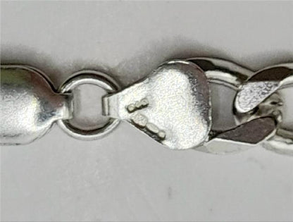 925 silver Figaro chain, 18-inch length, 37.7g, unbranded jewelry chain with intricate links, perfect for stylish wear
