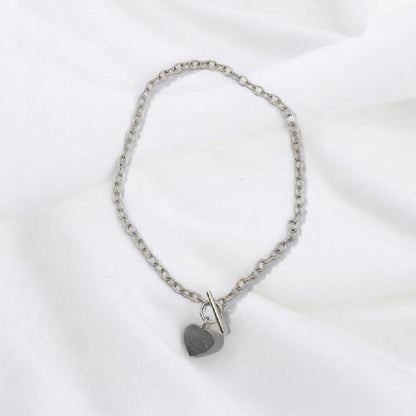 925 silver heart chain weighing 29.7 grams, featuring a delicate heart design, unbranded jewelry chain for everyday wear