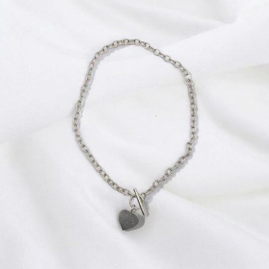 925 silver heart chain weighing 29.7 grams, featuring a delicate heart design, unbranded jewelry chain for everyday wear
