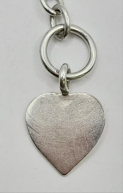 925 silver heart chain weighing 29.7g, featuring a delicate heart design, perfect for elegant jewelry wear.