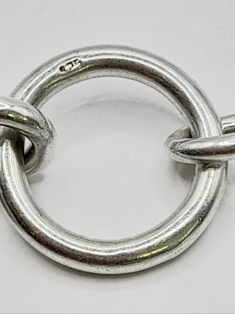 925 silver heart chain weighing 29.7g, featuring a delicate heart design, unbranded jewelry chain for versatile wear