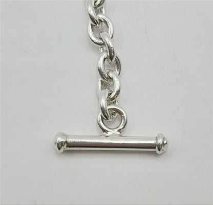 925 silver heart chain, 16cm length, unbranded jewelry with a delicate heart design and polished finish.