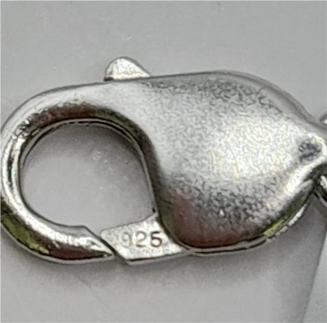 925 silver ID curb bracelet, 22cm, unbranded, featuring a sturdy chain design with a sleek silver finish.
