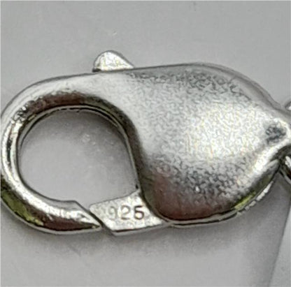 925 silver ID curb bracelet, 22cm, unbranded, featuring a sturdy chain design with a sleek silver finish.