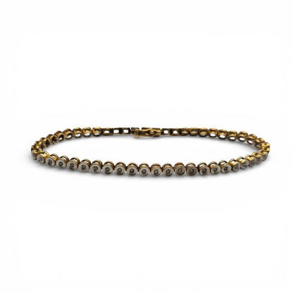 9ct diamond line bracelet with sparkling diamonds on a sleek gold band, unbranded jewelry accessory.